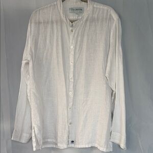 Men's White Button-Up Shirt